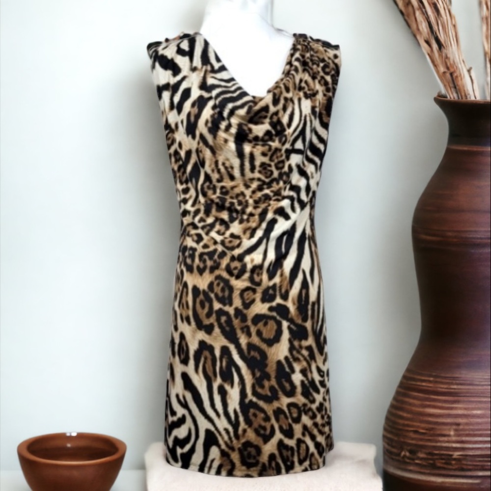 MSK Animal Print Mini Dress - Picture 2 of 9